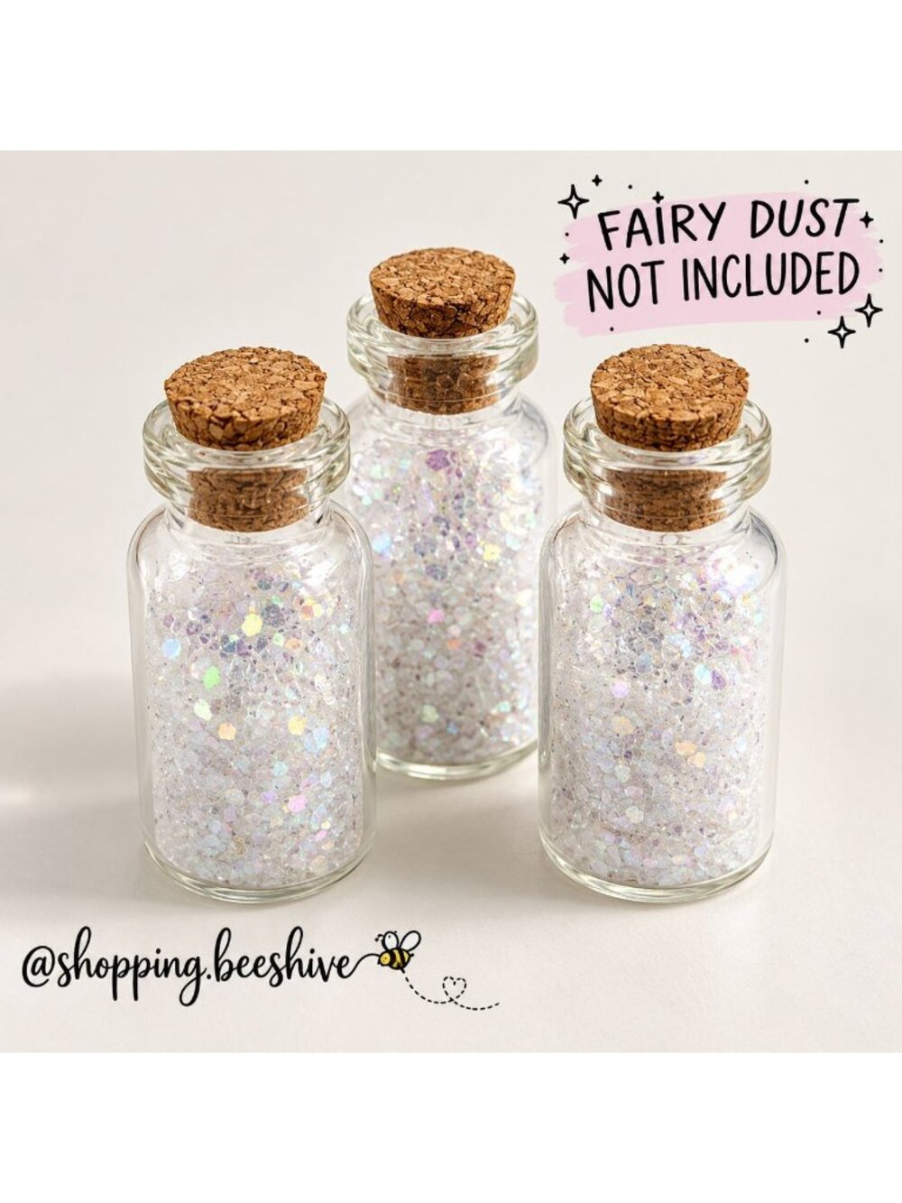 24 Mini Glass Bottles w/ Cork Stoppers 1.5" Tiny Jars Fairy Dust Crafts